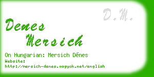denes mersich business card